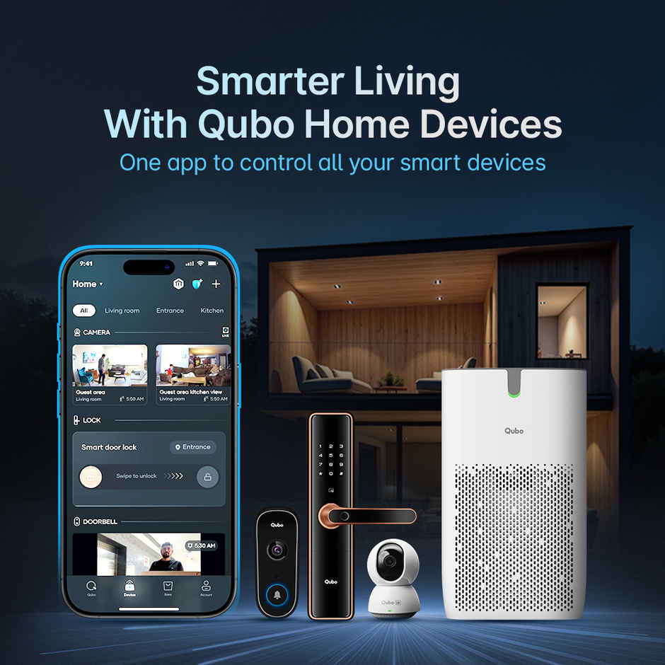 Qubo Q400 Smart Air Purifier with HEPA 13 Filter |White, 35W