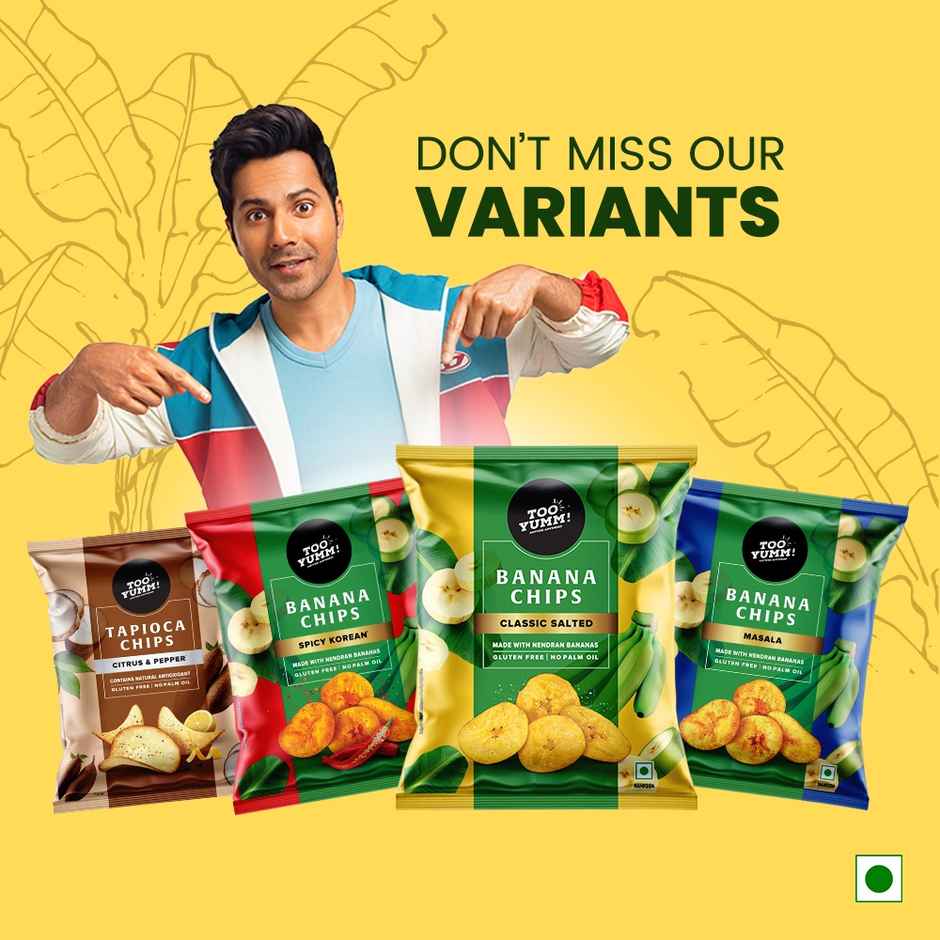 Too Yumm! Classic Salted Banana Chips | Made with Nendran bananas | No Palm Oil | Pure Veg