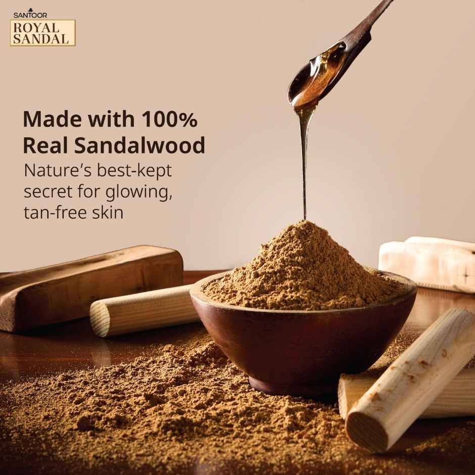 Santoor Royal Sandal Soap with Face Serum and Face Pack
