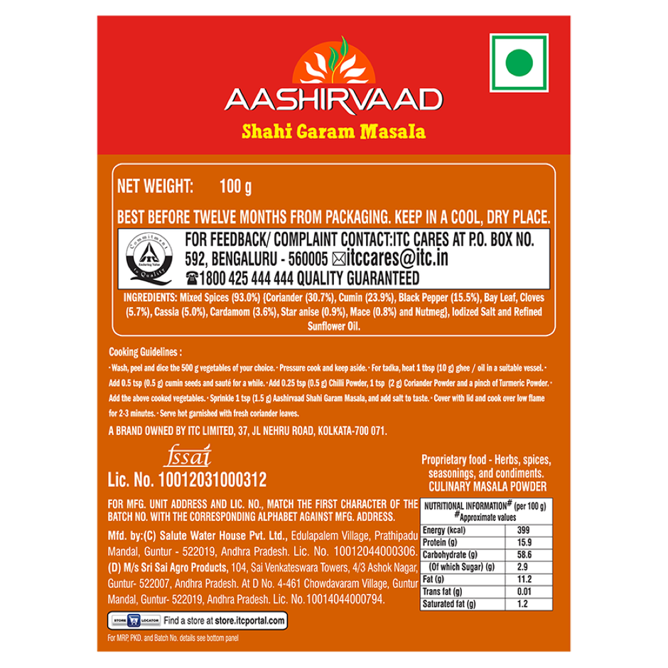 Aashirvaad Shahi Garam Masala | Blended Spice for Authentic Taste and Colour