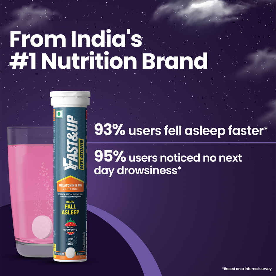 Fast&Up Melatonin Sleep Supplement |Strawberry Flavour