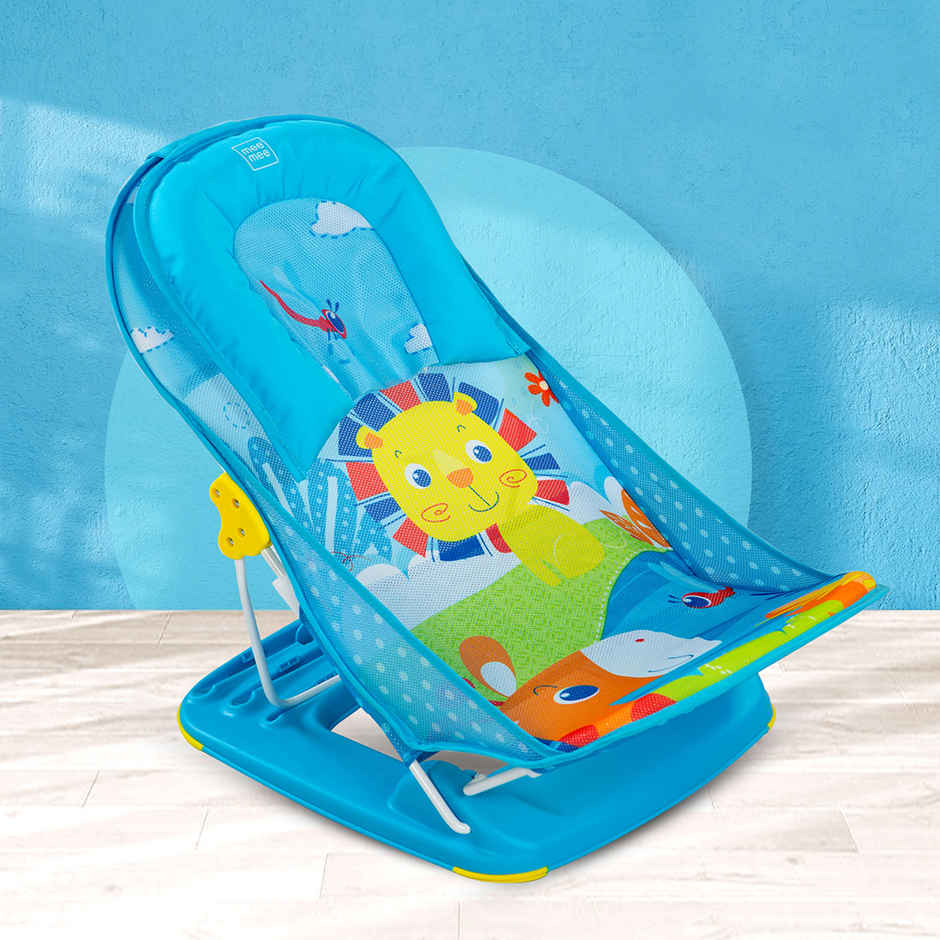 Mee Mee Newborn Baby Bather Bath Chair For Newborns And Infants | 0-12 Months | Blue