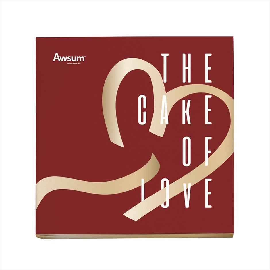 Dark Chocolate Kaju Katli (1pc) & Awsum The Cake Of Love (150g) Combo