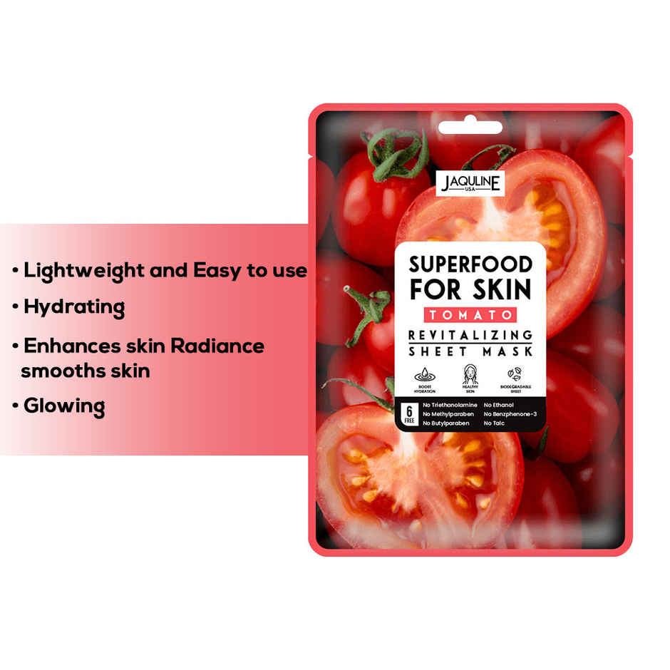 Jaquline USA Superfood Sheet Mask | Tomato
