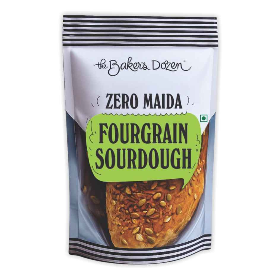 The Baker's Dozen Zero Maida Fourgrain Sourdough Bread | Artisan | Whole Wheat | High Protein bread