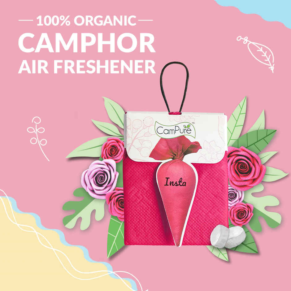 Campure Rose Insta Cone Camphor Air, Car, Room Freshener
