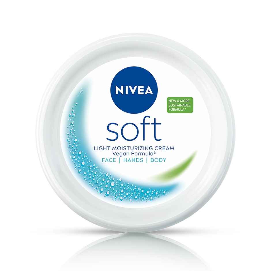 NIVEA Soft Light Moisturizer for Face, Hand & Body, Non-Greasy Cream for Instant Hydration