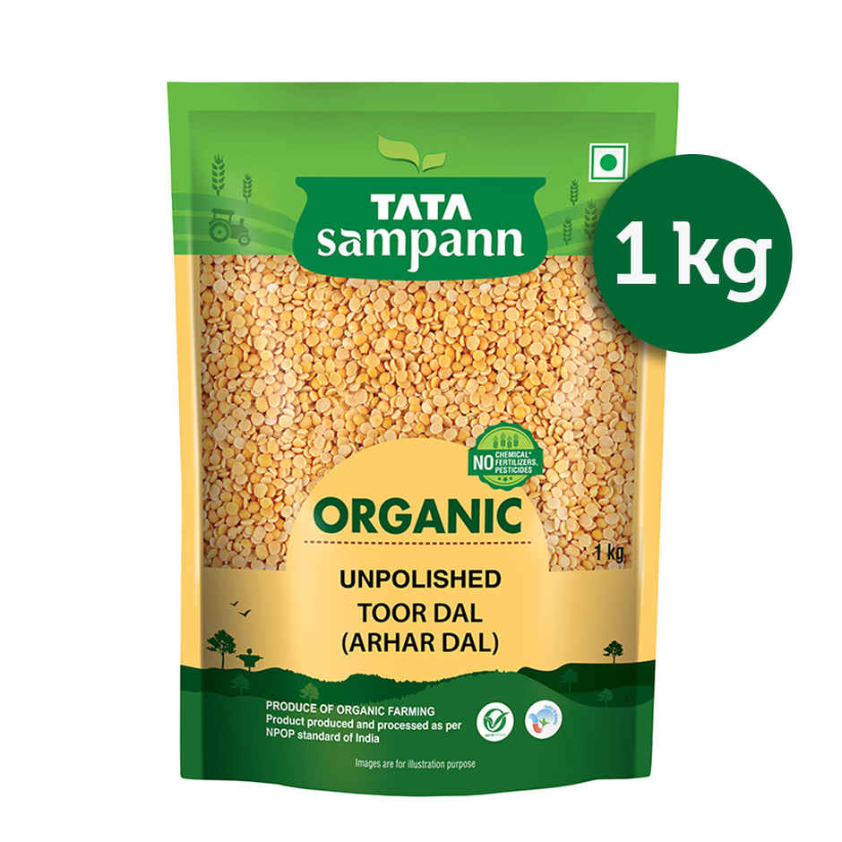Tata Sampann Organic Unpolished Toor Dal (Arhar Dal)