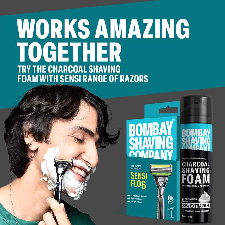 Bombay Shaving Company Charcoal Shaving Foam For Men