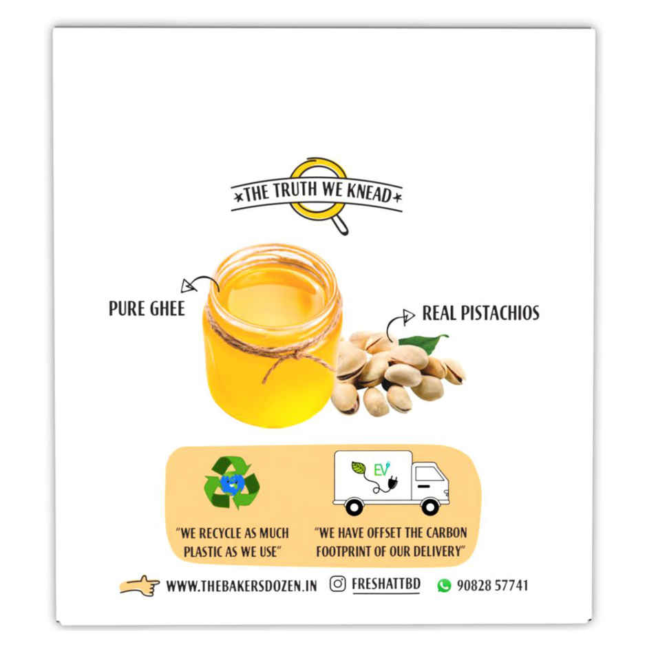 The Baker'S Dozen Wholewheat Banana Walnut Cake (150g) & The Baker'S Dozen Nankhatai Premium Butter Flavoured Pure Ghee Biscuits Cookies | Palm Oil-Free (105g) Combo