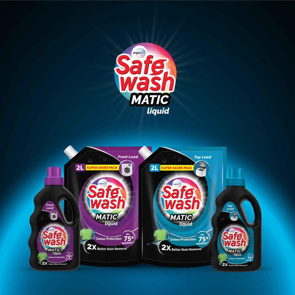 SafeWash Top Load Matic Premium Detergent Liquid | 2X Stain Removal