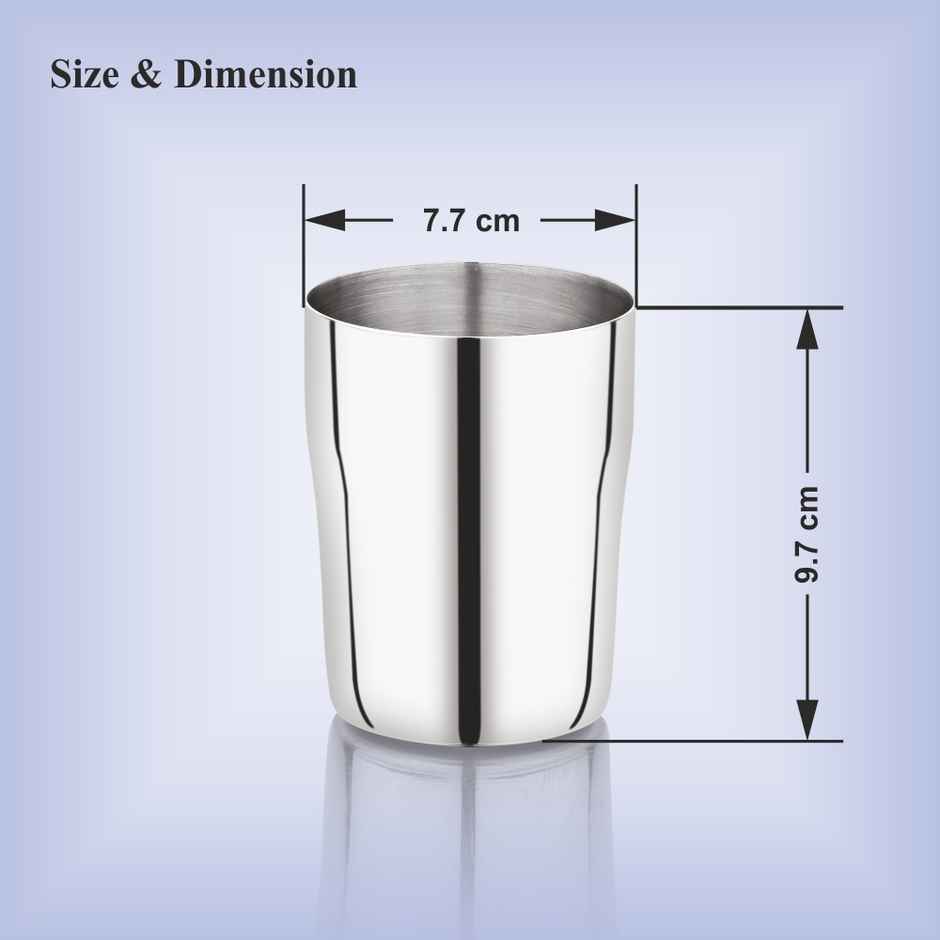 Steelera Stainless Steel Drinking Glass / Water / Juice | Food Safe | 325 ml