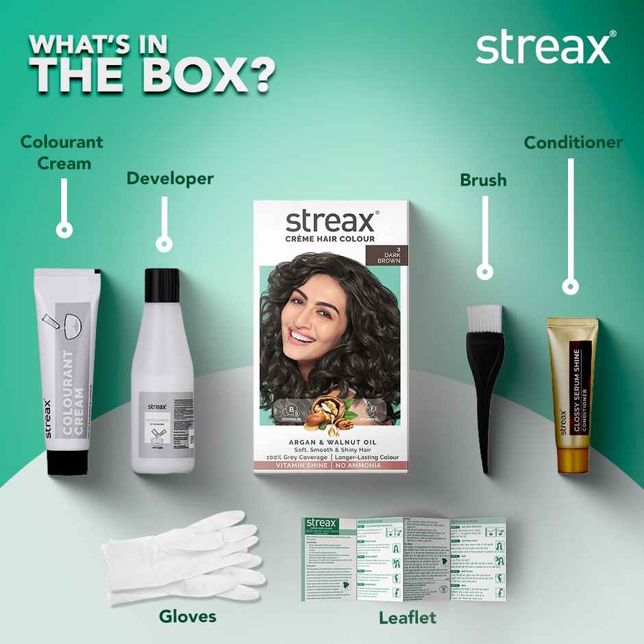 Streax Cream Hair Colour Dark Brown