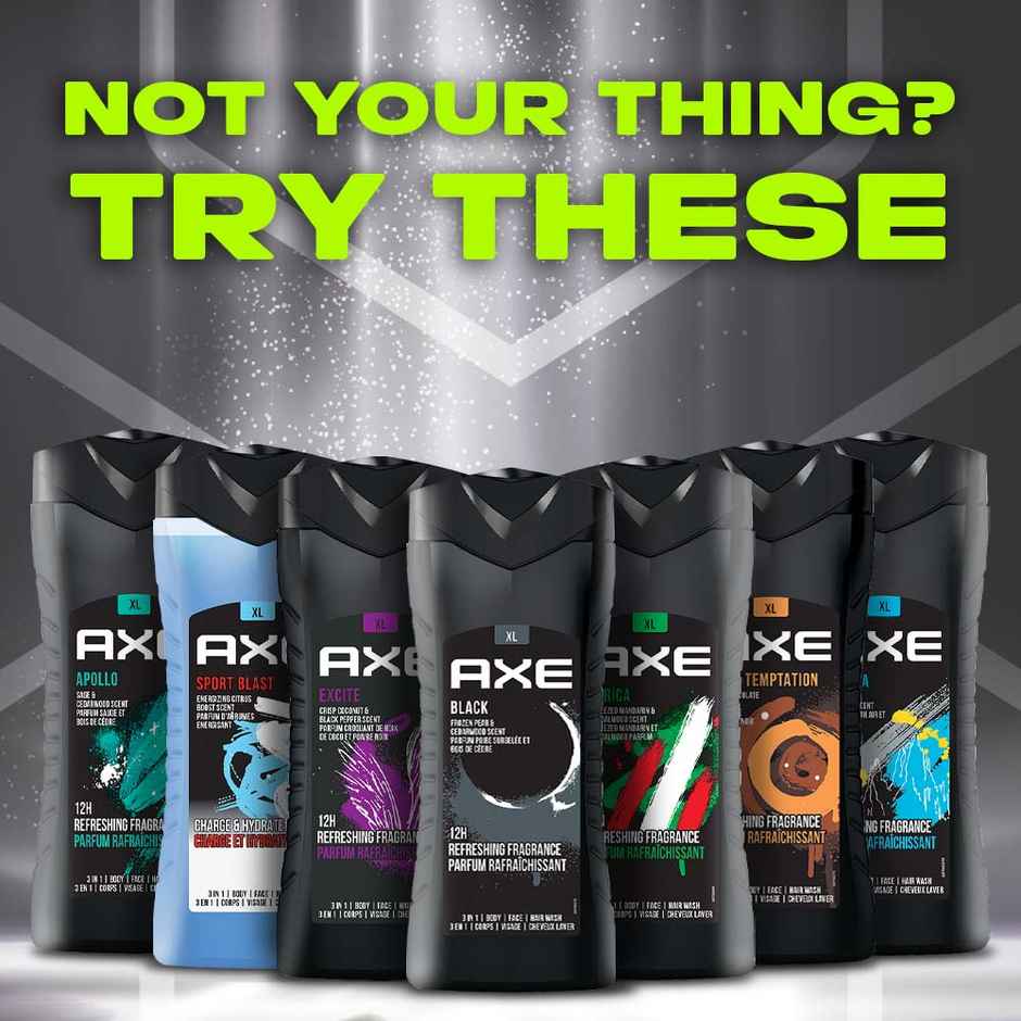 Axe Black 3-in-1 Body,Face & Hair Wash | For Men
