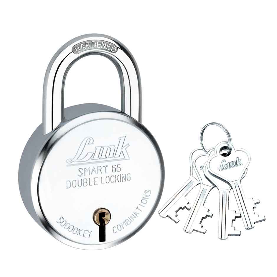 Link Stainless steel Smart 65 mm Padlock With | 4 Keys