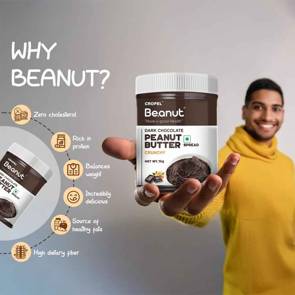 Be.anut Dark Chocolate Peanut Butter - Crunchy