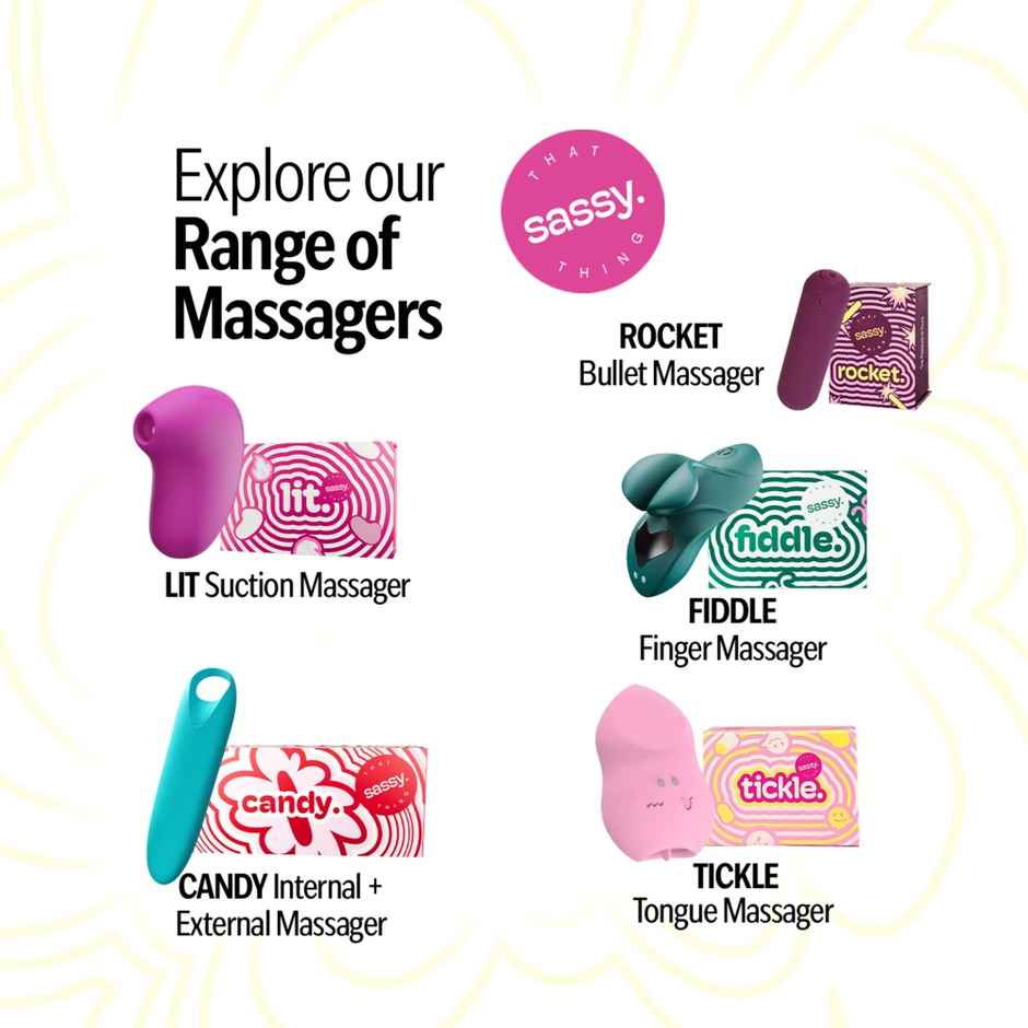 That Sassy Thing Lit Personal Massager With Suction Tech For Women | Hot Pink