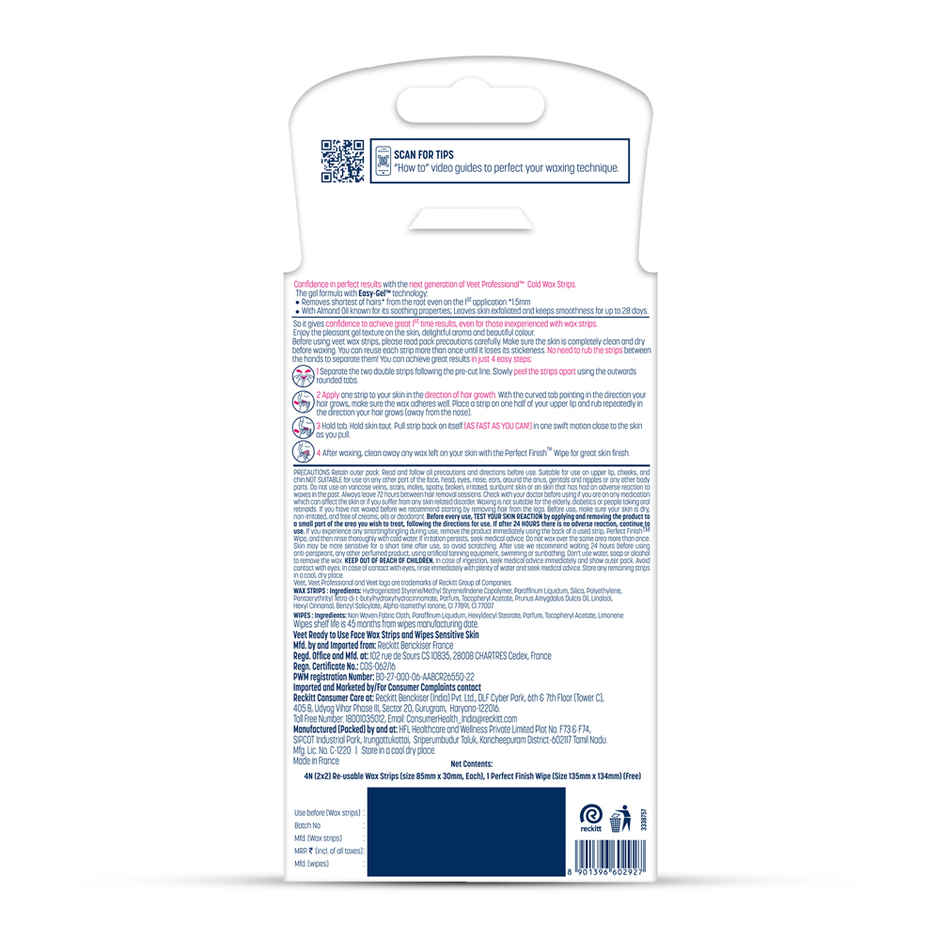 Veet Professional Face Wax Strips