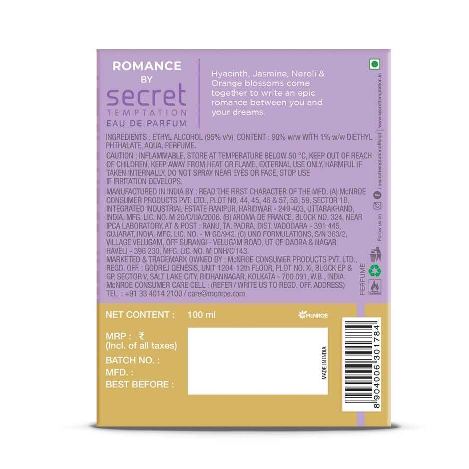 Secret Temptation Romance Eau De Parfum For Women