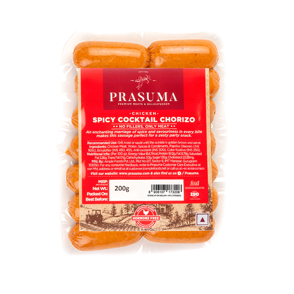 Prasuma Chicken Spicy Cocktail Chorizo