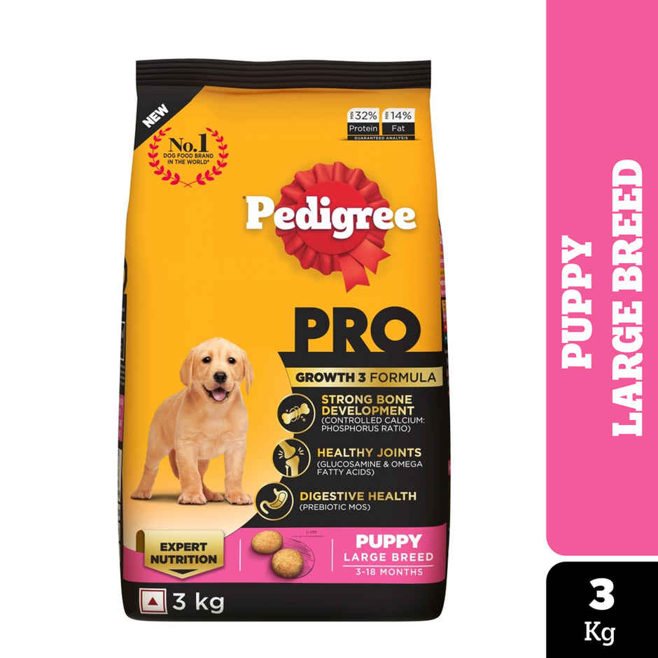 Pedigree PRO Puppy Large Breed Dry Dog Food - 3 to 18 Months