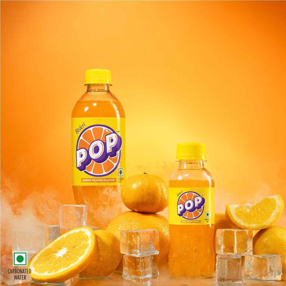 Bisleri Pop Orange Soft Drink | Refreshing & Fruity