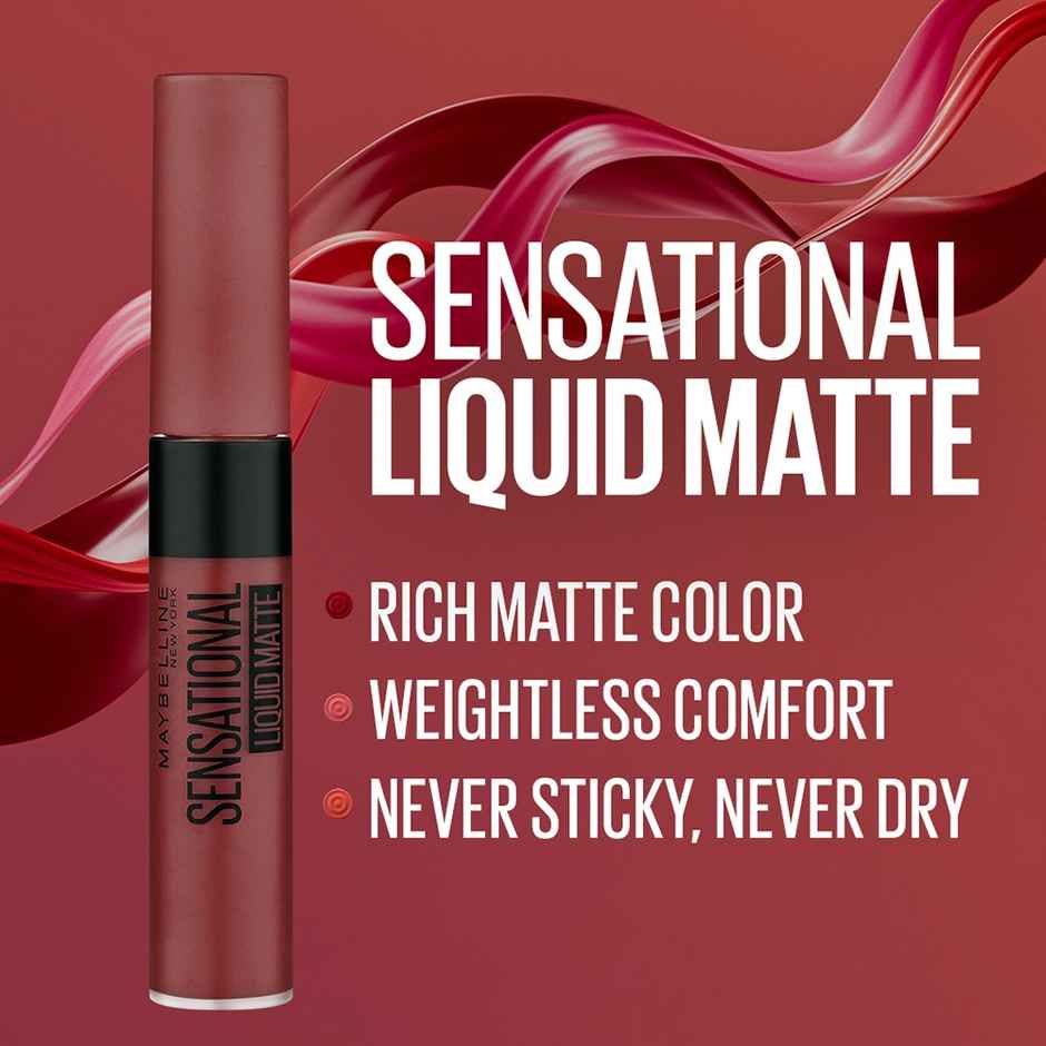 Maybelline New York Sensational Liquid Lipstick | Nude Nuance | Paraben Free