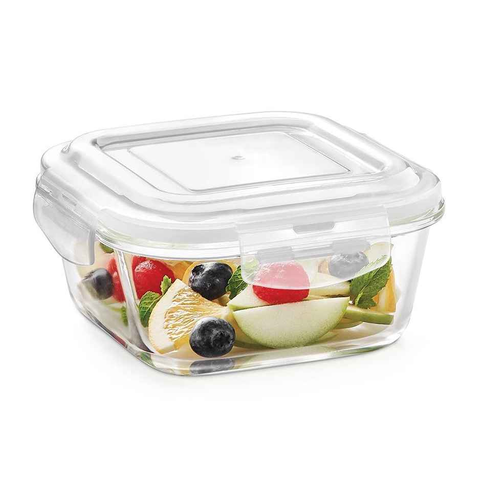 Borosil Klip N Store Storage Container With Airtight Lid (800 ml) | Borosilicate Glass