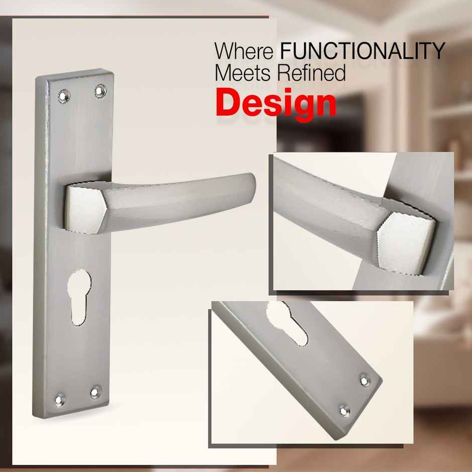 Link Ky 8 Inch Plate Handle Door Lock | Mortise Lock | Finish - Stainless Steel | Resolute