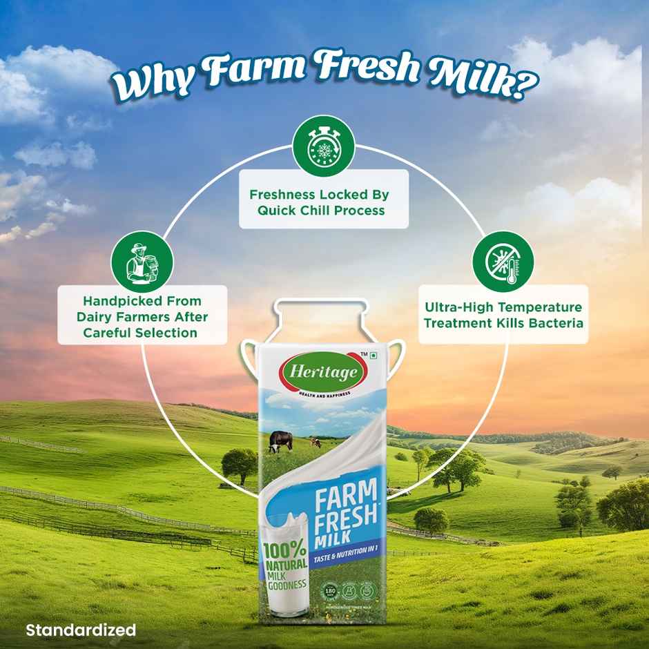 Heritage Farm Fresh Toned Tetra pack Milk