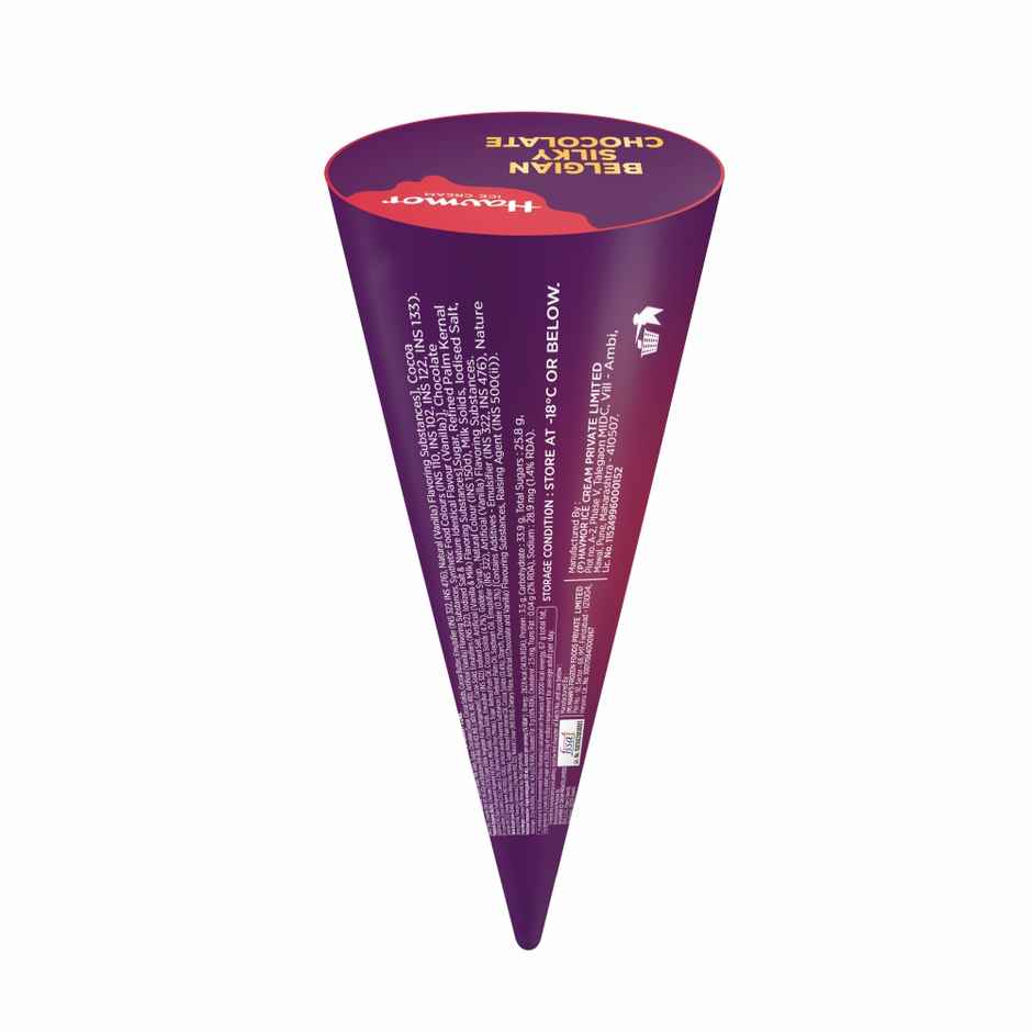 Havmor Belgian Silky Ice cream Chocolate Cone