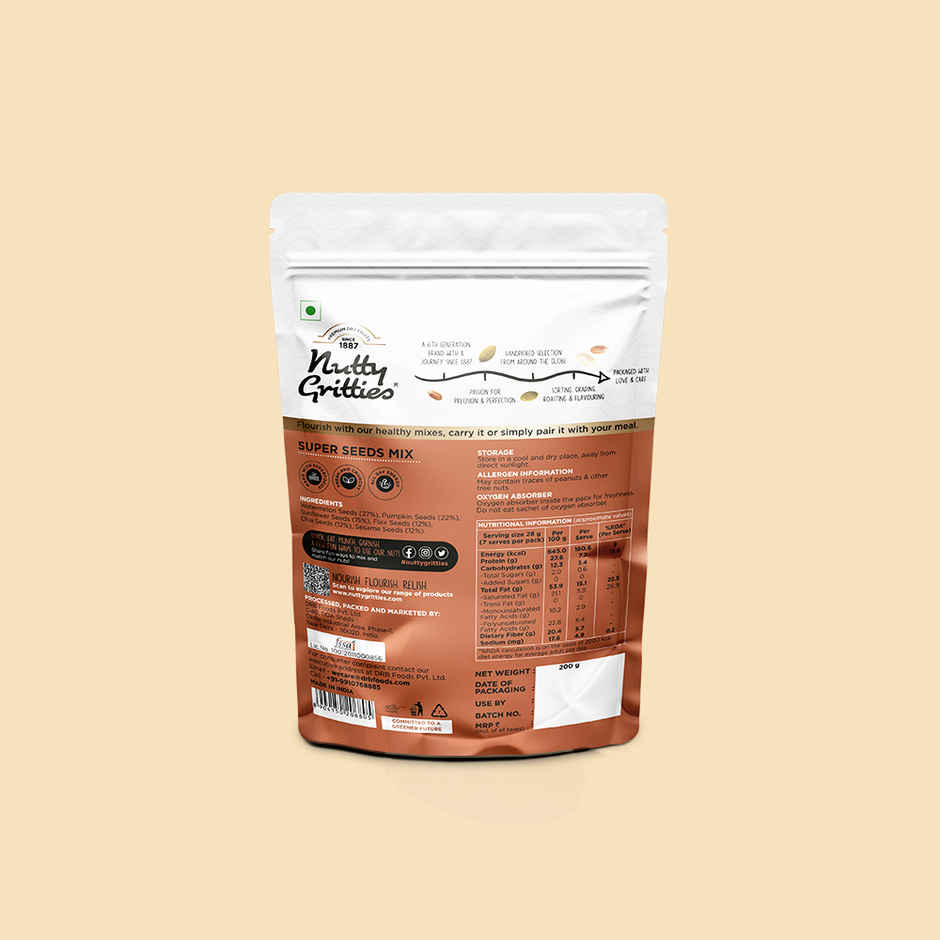 Nutty Gritties Super Seed Mix - Omega-3 & Protein-Rich