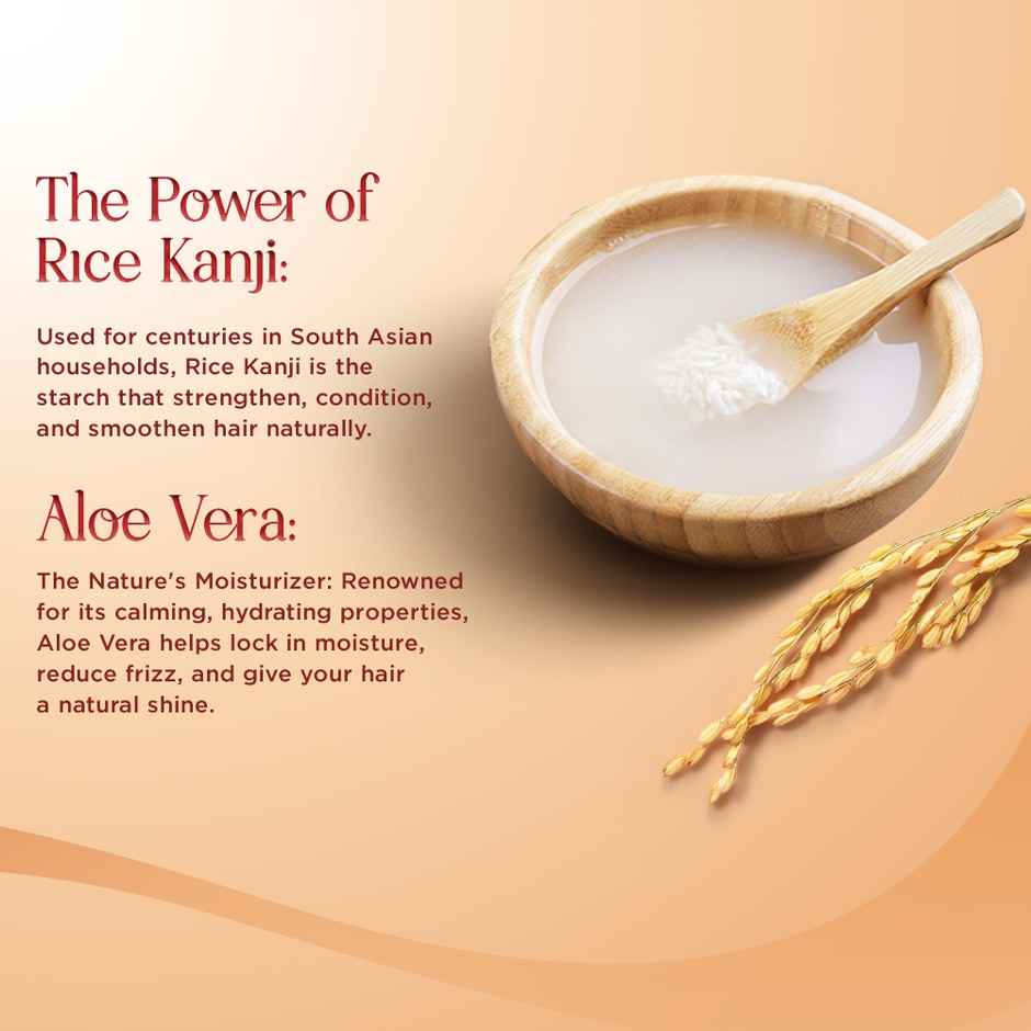 Meera Smooth & Shine Shampoo with Rice Kanji & Aloe Vera | Up to 72 Hours Smooth & Shiny Hair