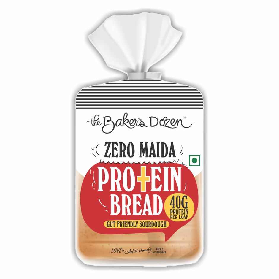 The Baker'S Dozen Zero Maida Protein Bread (240g) & The Baker'S Dozen High Protein Peanut Butter Cookies Biscuits | Artificial Colour-Free Cookies (75g) Combo
