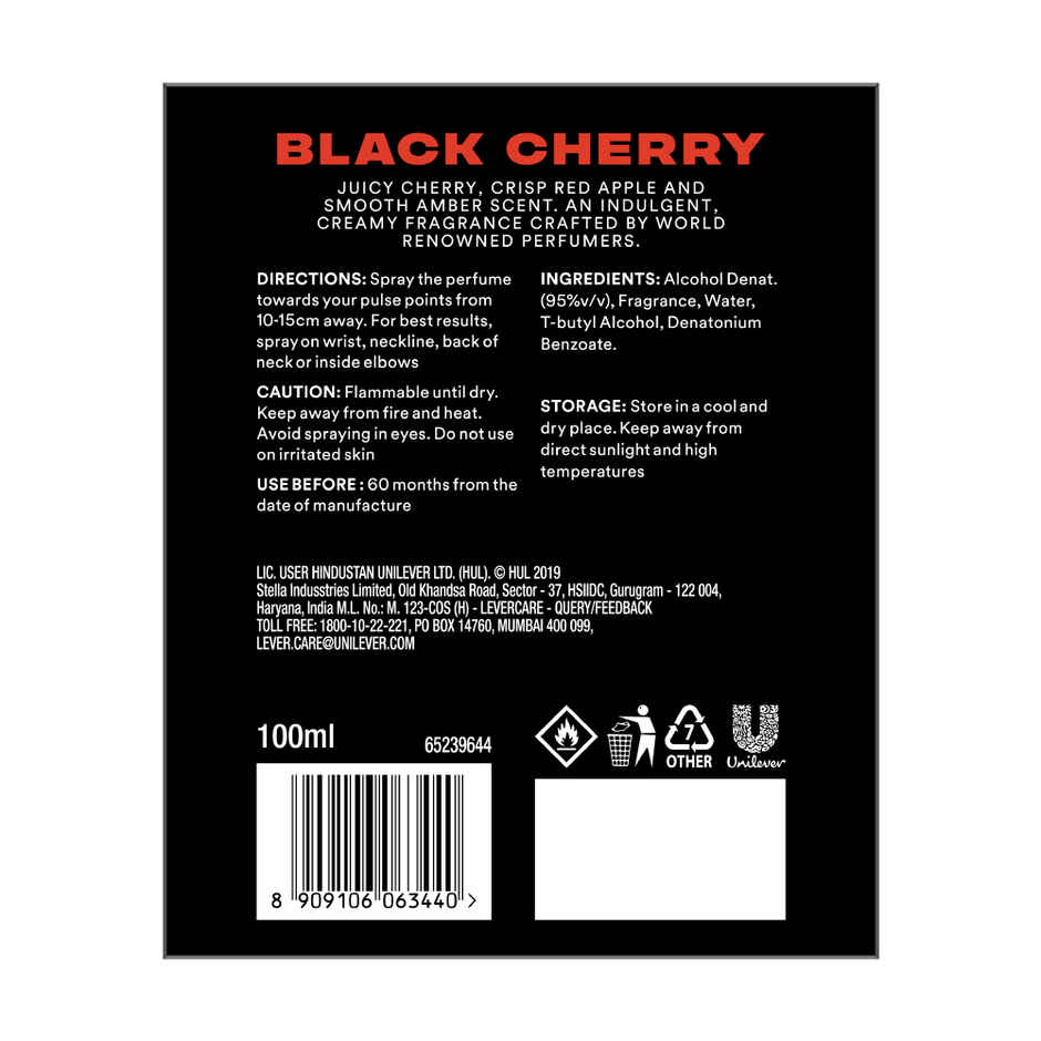 Axe Premium Luxury Perfumes | Black Cherry 12 hours long lasting Fragrance