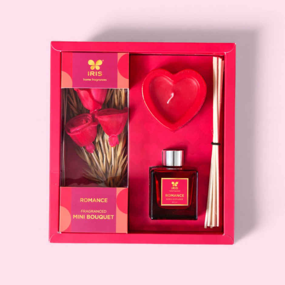 Bundle of Love Candle, Roses & Reed Diffuser Gift Set | Iris