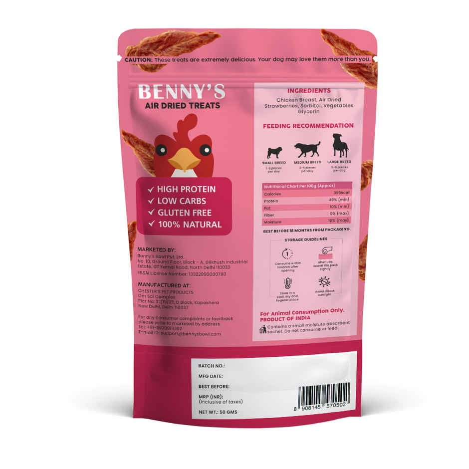 Benny's Bowl Chicken & Strawberry Jerky
