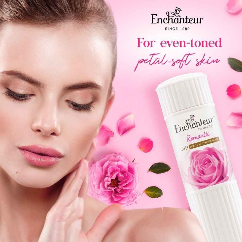 Enchanteur Romantic Perfumed Talcum Powder With Floral French Fragrance For Women