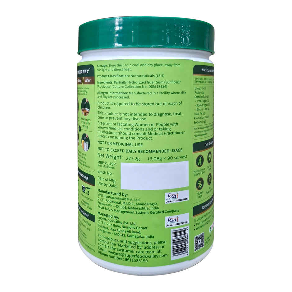 Good Monk Fiber Fix | Relieves Constipation, Bloating & Gas | Gut Health Powder | 90 Servings