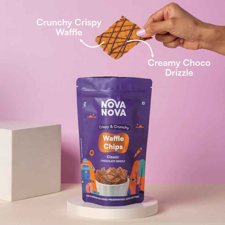 Nova Nova Waffle Chips | Classic Chocolate Drizzle