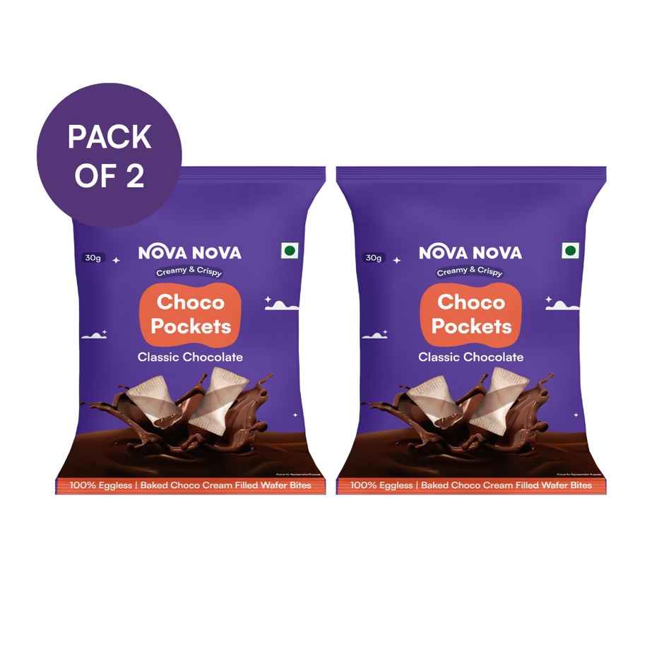 Nova Nova Choco Pockets- Classic Chocolate | Pack of 2