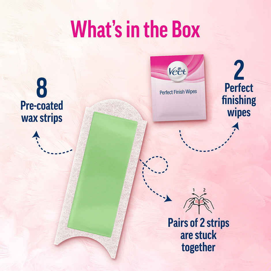 Veet Professional Waxing Strips Kit For Dry Skin | 20 Strips