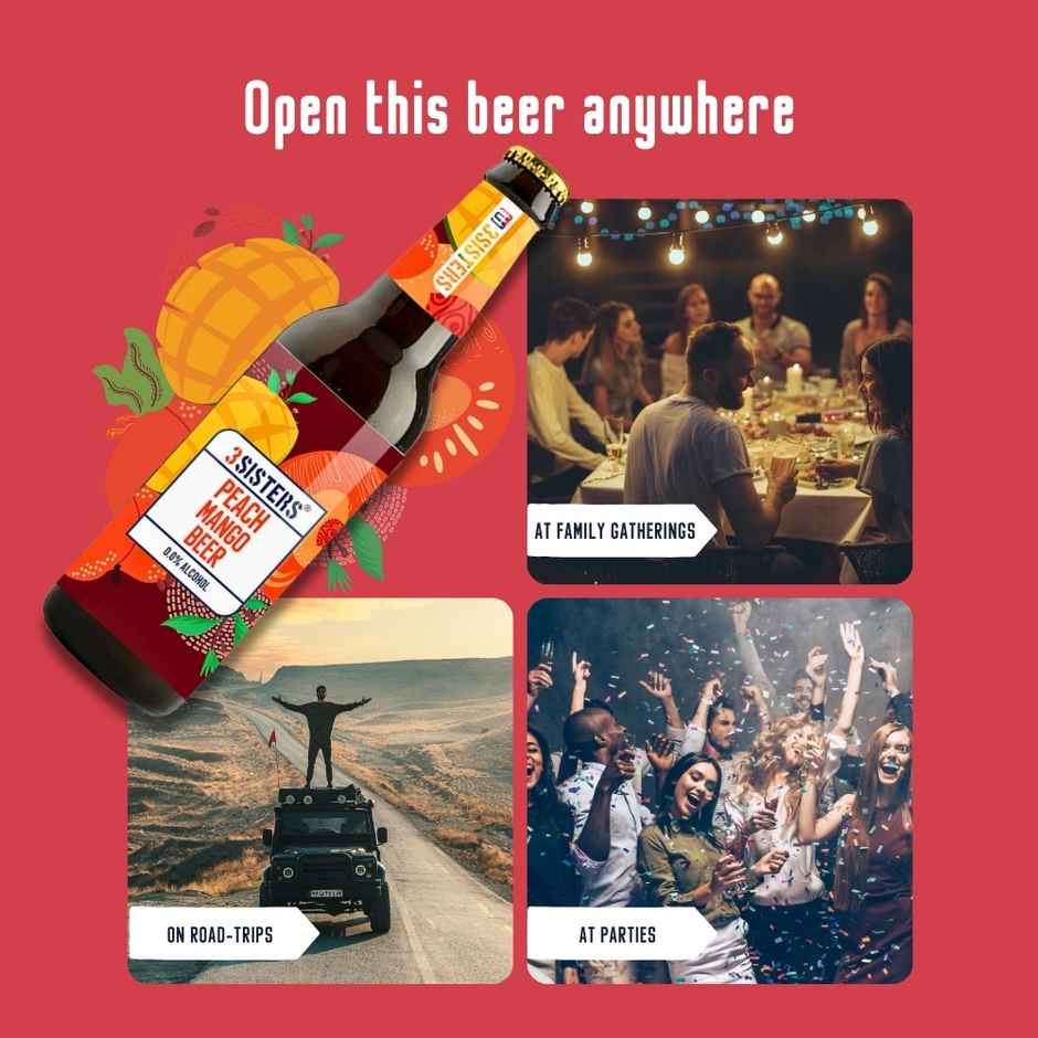 3 Sisters Peach and Mango Non Alcoholic Beer