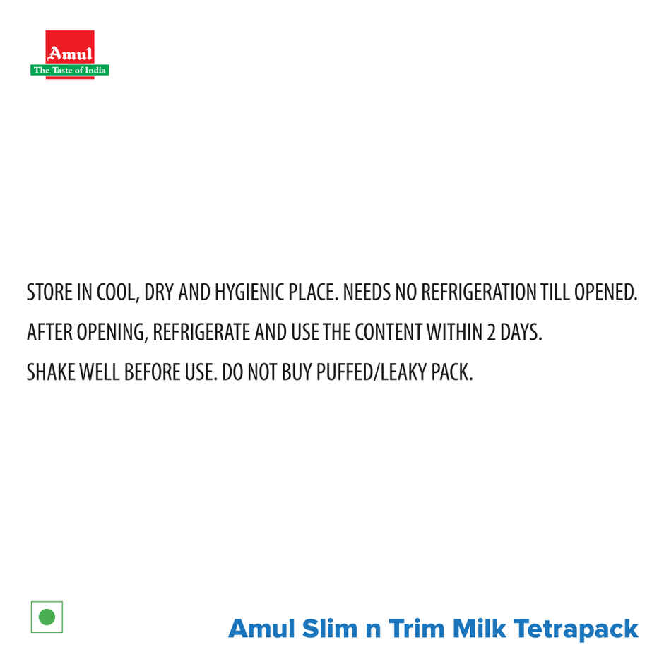Amul Slim Trim Skimmed Milk (Tetra Pack)