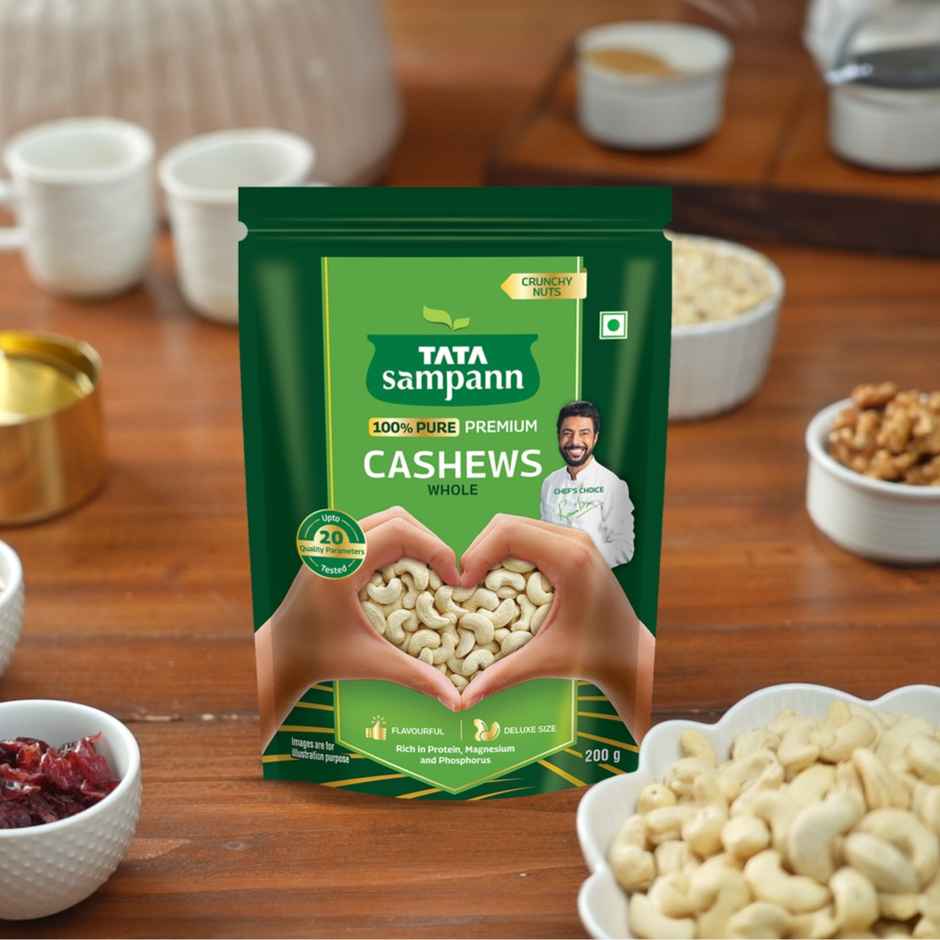 Tata Sampann 100% Pure Premium Cashews/Kaju Whole