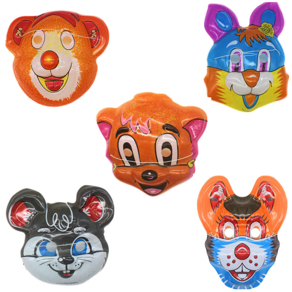 Animal Face Mask| Plastic| Colour May Vary | Se7en