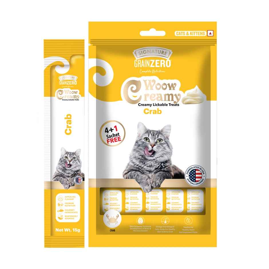 Grain Zero Creamy Lickable Cat Treat - Crab