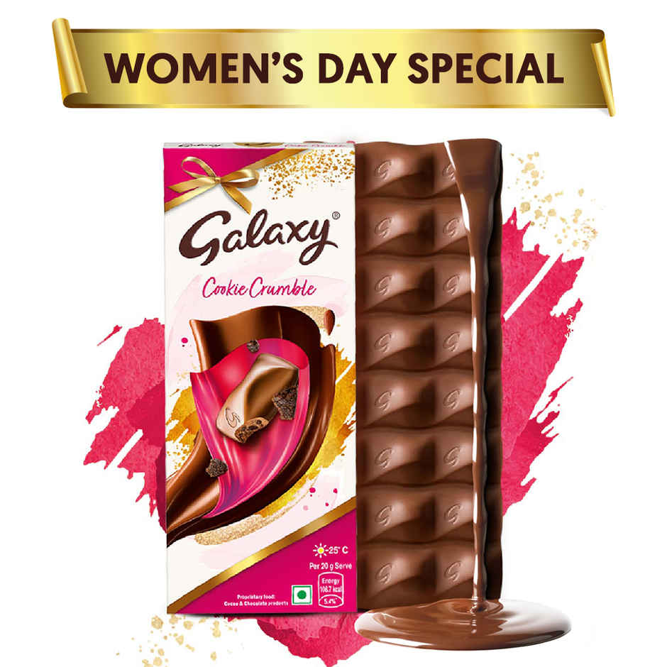 Galaxy Cookie Crumble Women's Day Special Chocolate Bar For Gifting
