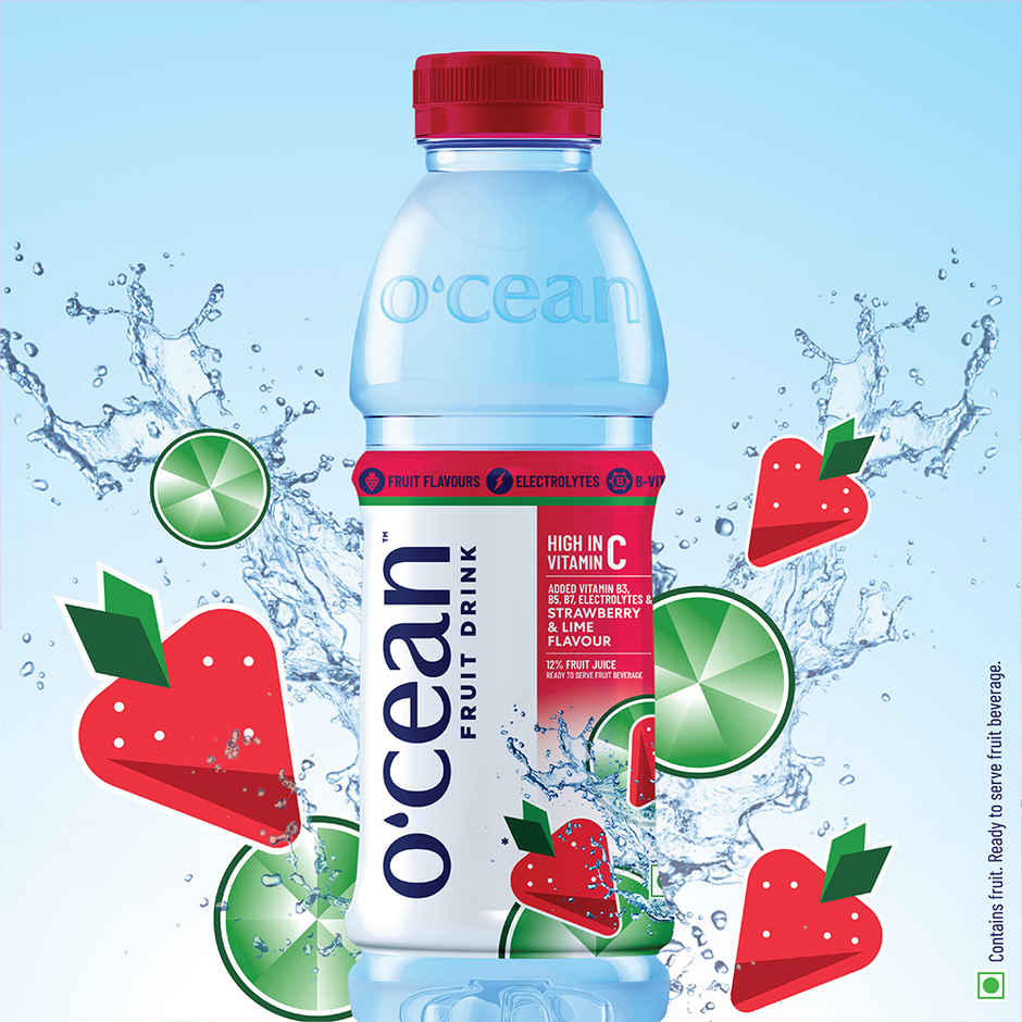 O'cean Beverages Strawberry and lime Water