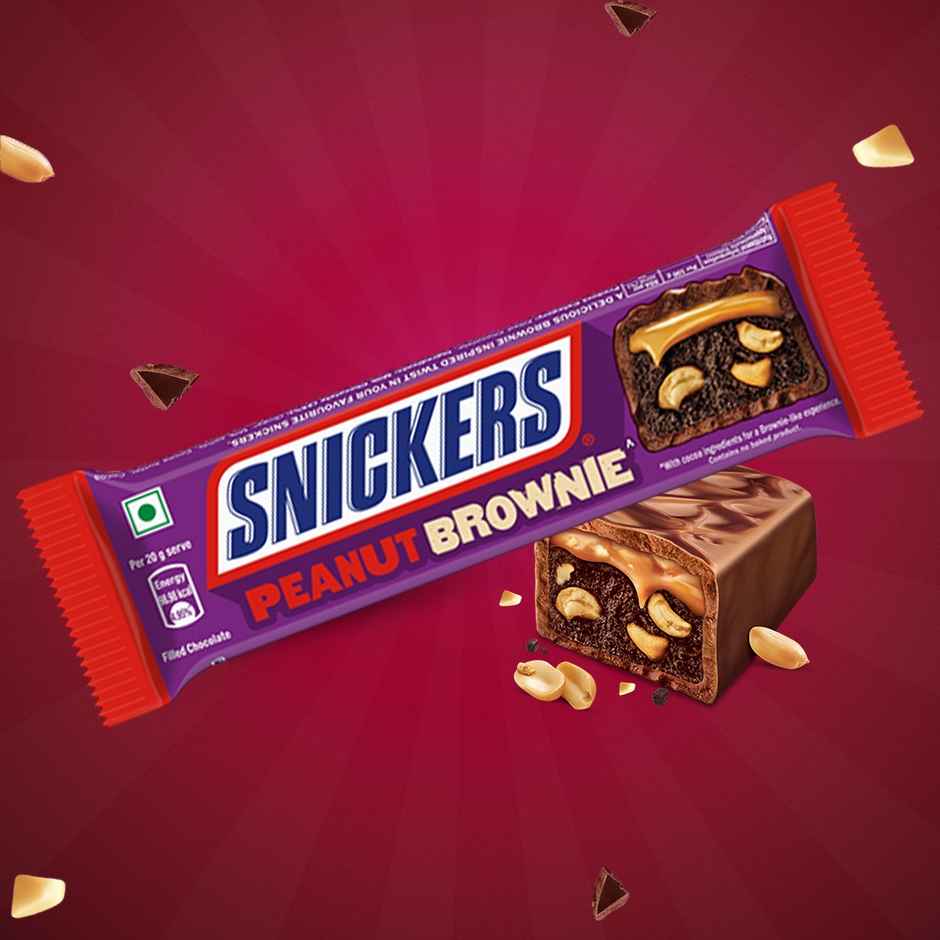 Snickers Filled with Brownie, Peanuts & Caramel Chocolate Bar Combo 